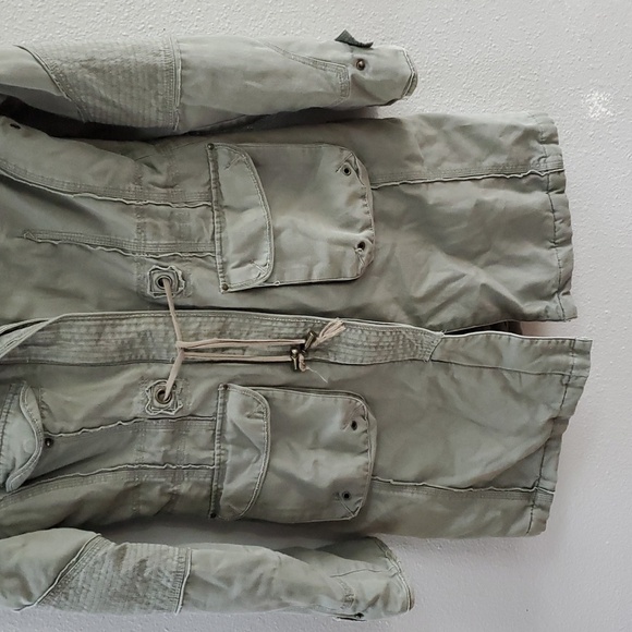 B by Burton green canvas military army parka - Picture 3 of 11